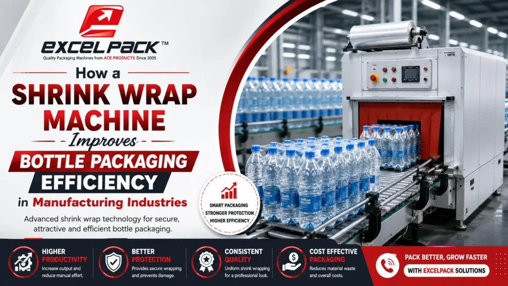 Read more about the article How a Shrink Wrap Machine Improves Bottle Packaging Efficiency in Manufacturing Industries